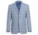 293-3 Men's 2-Piece Slim Fit Notch Lapel Stretch Windowpane Suit