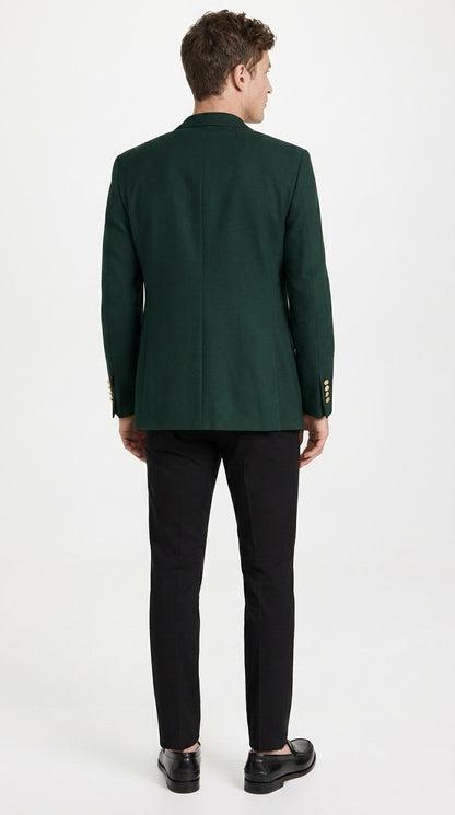 Men’s Hunter Green Blazer with Black Pants –, Church, Business and Formal Outfit dark green color