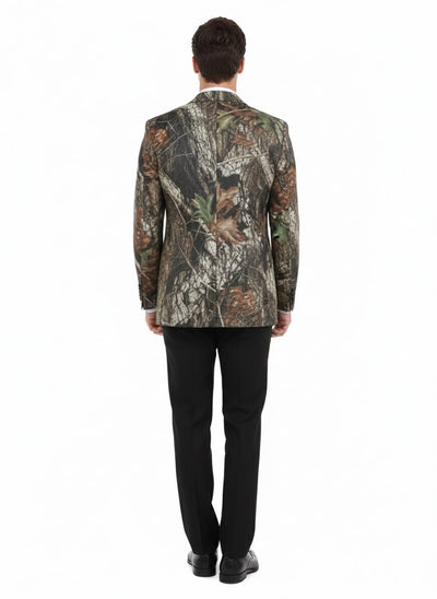 Mens Camo Sport Jacket - Camouflage Blazer - Camo Sport Coat in Green and Brown Color 6   - from alligatorwarehouse.com