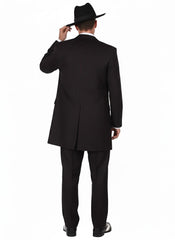 Mens Black and Red Pinstripe Zoot Suit – 1920s Gangster Vintage 3-Piece Suit for Formal, Prom, and Themed Events