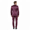 Mens Sateen Shiny Burgundy Slim Fit Tuxedo – Satin Shawl Lapel 3-Piece Suit 4   - from alligatorwarehouse.com