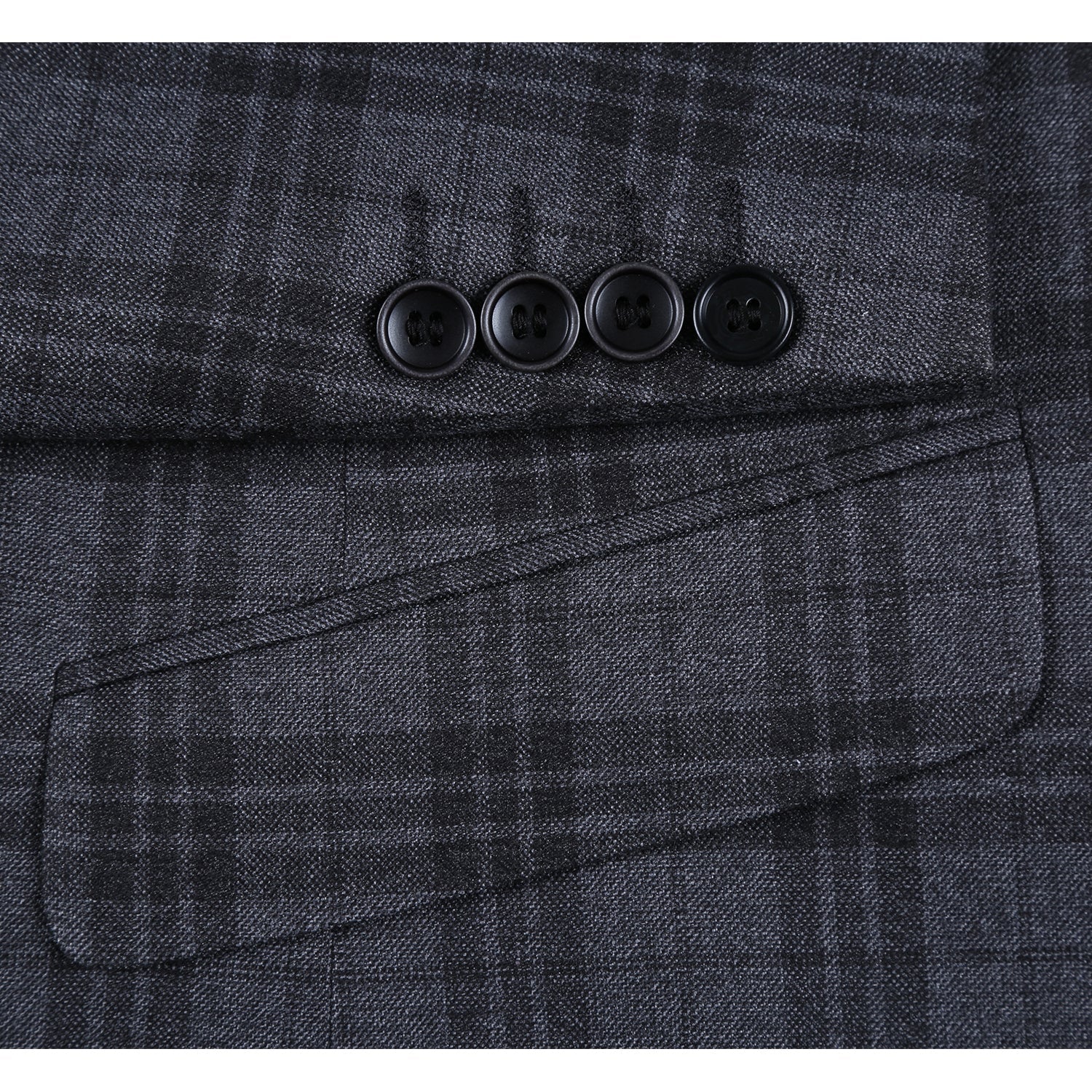 294-15 Men's Slim Fit Checked Suits 6 SO6294-15 slim suits_38L  - from alligatorwarehouse.com