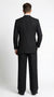 Men’s Black Pinstripe 3-Piece Suit Wool Suit – Classic Fit Single Button Suit with Wide Leg Pleated Pants By Tiglio Russo