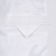 (38L, 44R, 46L) Regular Fit 2 Piece White Linen Suit