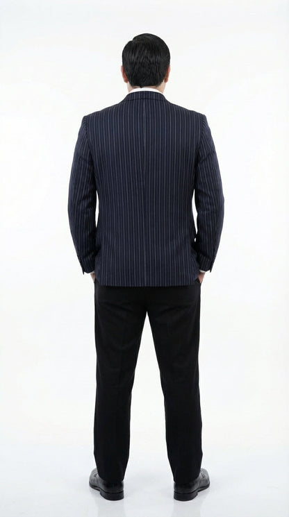 Men’s Black Pinstripe Blazer Gomez Addams Inspired Jacket – Vintage Double Breasted Formal Blazer, Classic Party Costume Wear, Elegant Evening