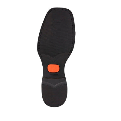 Men's King Exotic Square Toe Ostrich Boots Rubber Sole & Saddle Black Cherry (48230318) 2   - from alligatorwarehouse.com