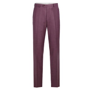 293-16 Men's Slim Fit Notch Lapels Berry Solid Suits