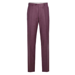 293-16 Men's Slim Fit Notch Lapels Berry Solid Suits