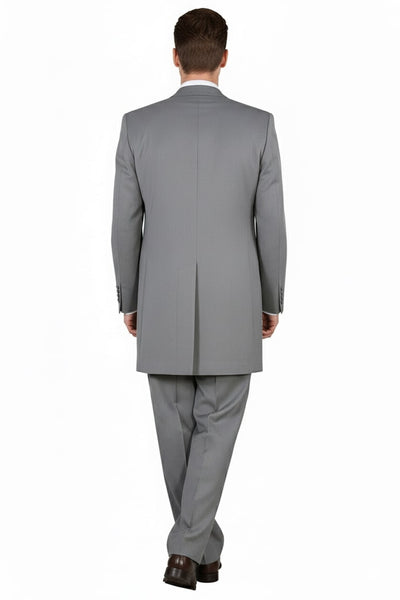 Mens Zoot Suit - Light Gray 3-Piece Suit with Vest – Classic Business and Wedding Formal Wear - 1920s Fashion 4   - from alligatorwarehouse.com