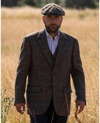 Walker and Hawkes Harris Tweed Blakemore Blazer for Men - Hand-Woven Wool Tweed Jacket with Polyester Lining, Regular Fit