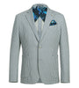 Half Canvas Slim Fit Blazer in Sage Blue Check 2 SO6PS24-9_Riserva-JKT_40R  - from alligatorwarehouse.com