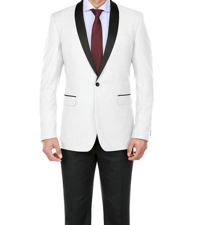 Off White 2 Piece Tuxedo Shawl Lapel Slim Fit 1 SO6201-16/201-1-SHAWLCOLLAR  - from alligatorwarehouse.com