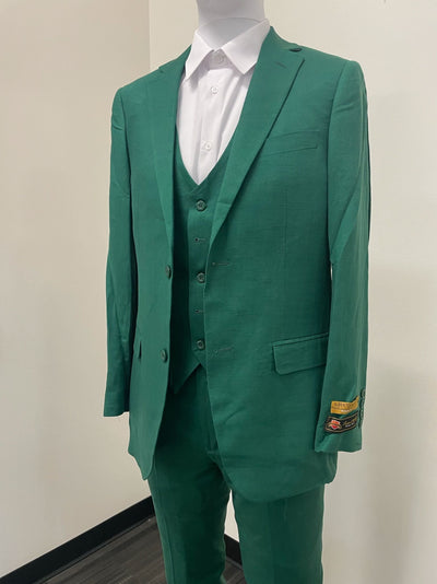 Mens Emerald Green 3-Piece Suit ƒ?? Slim Fit Wedding and Formal Suit by Alberto Nardoni 4   - from alligatorwarehouse.com