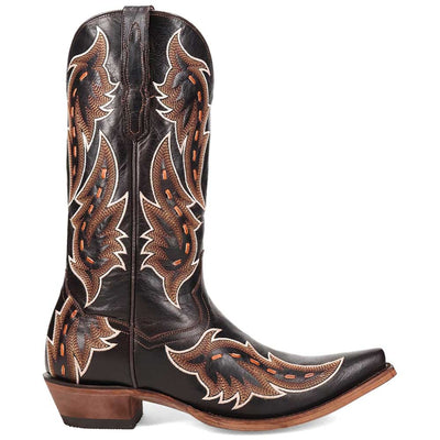 Dan Post Men's Racer Black Leather Snip Toe Western Boots 1 DP7014_8_D  - from alligatorwarehouse.com