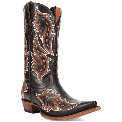 Dan Post Men's Racer Black Leather Snip Toe Western Boots 2 DP7014_8_D  - from alligatorwarehouse.com