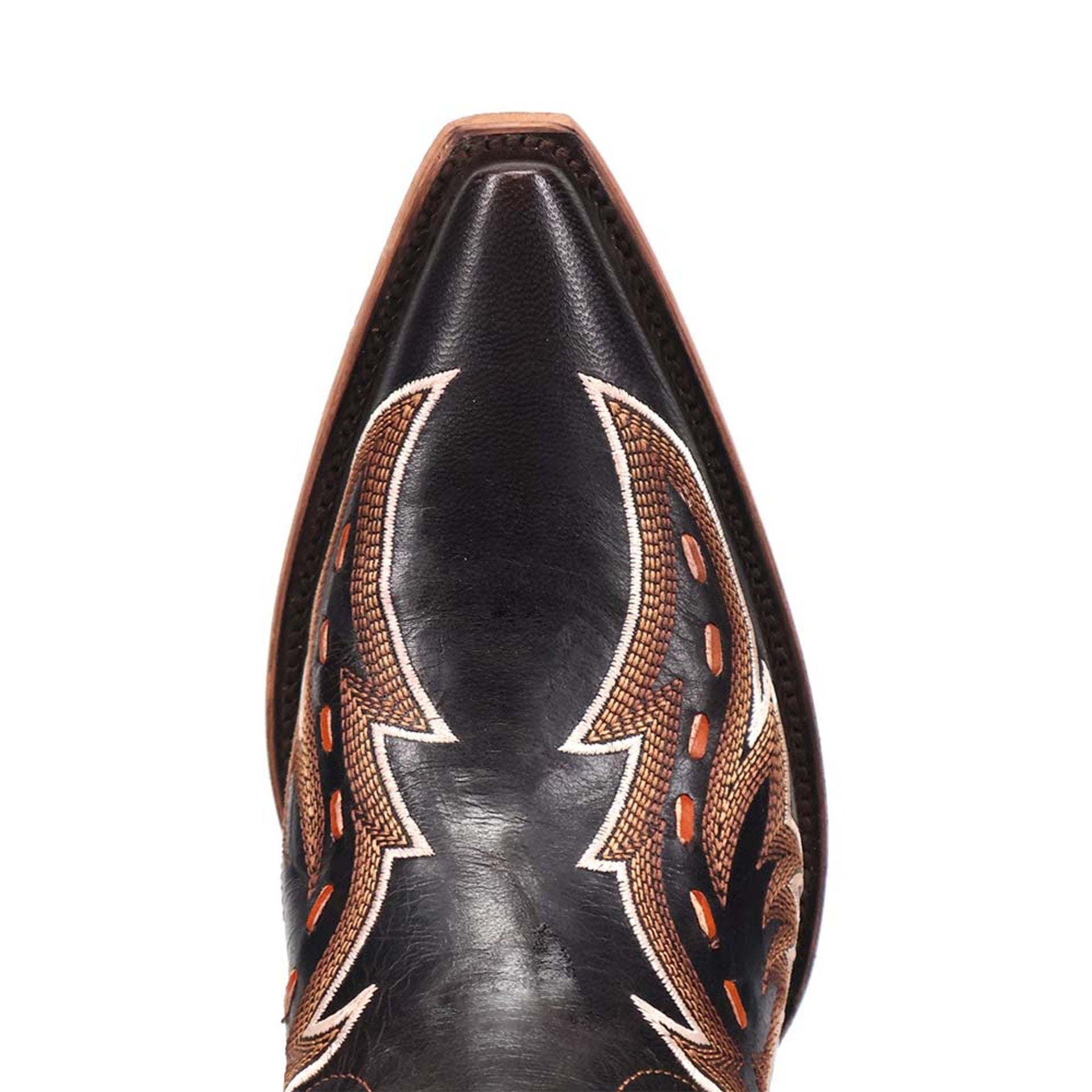 Dan Post Men's Racer Black Leather Snip Toe Western Boots 3 DP7014_8_D  - from alligatorwarehouse.com