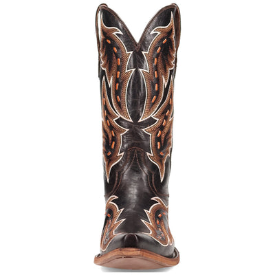 Dan Post Men's Racer Black Leather Snip Toe Western Boots 5 DP7014_8_D  - from alligatorwarehouse.com