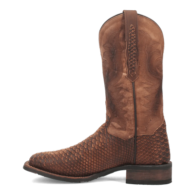 Dan Post Men's KA Python Print Leather Square Toe Boots - Brown 3 DP4526_7_D  - from alligatorwarehouse.com