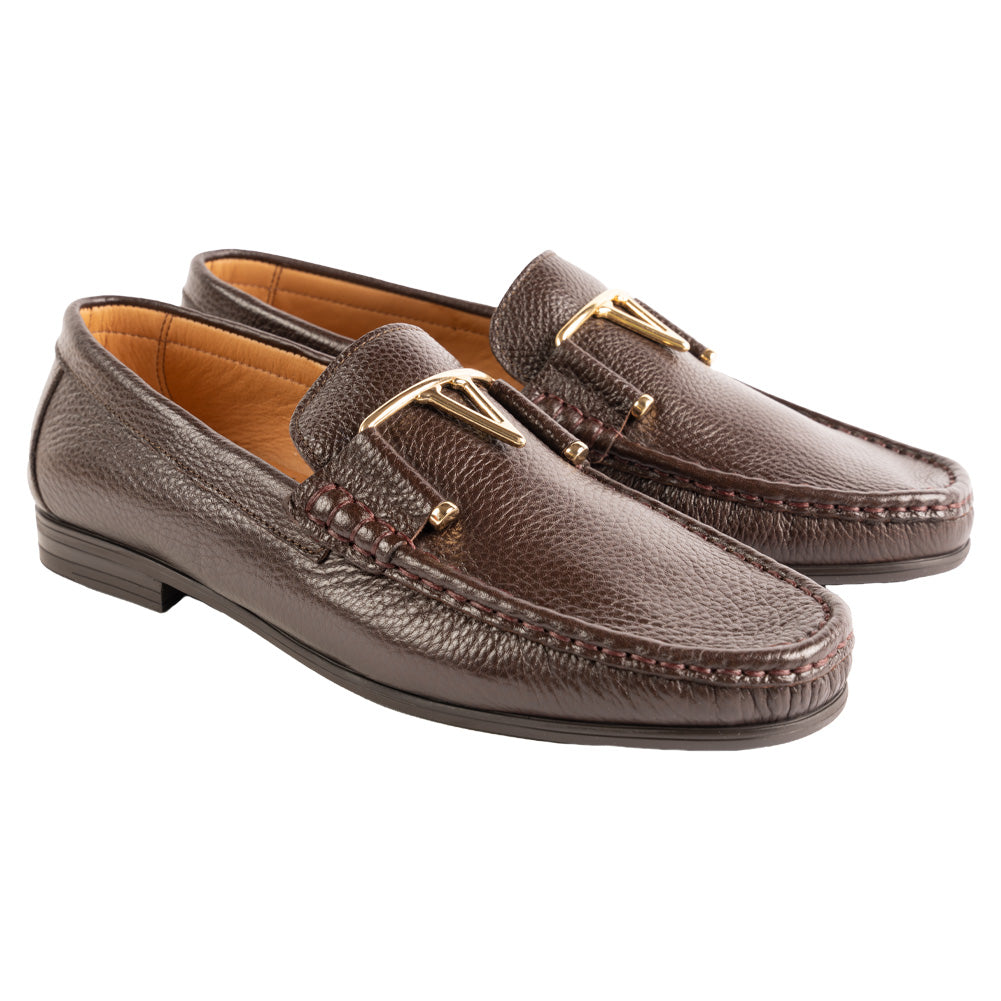 P0214 -3218 Deer V buckle- Brown