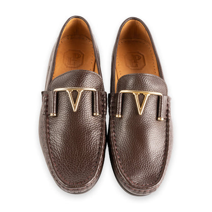 P0214 -3218 Deer V buckle- Brown