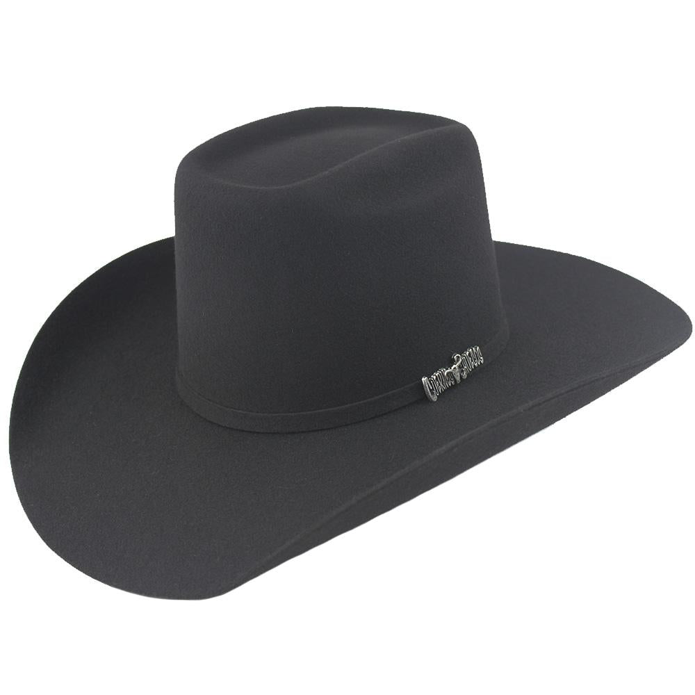 Cuernos Chuecos 6X Black Brick Crown Felt Hat 1 -1  - from alligatorwarehouse.com
