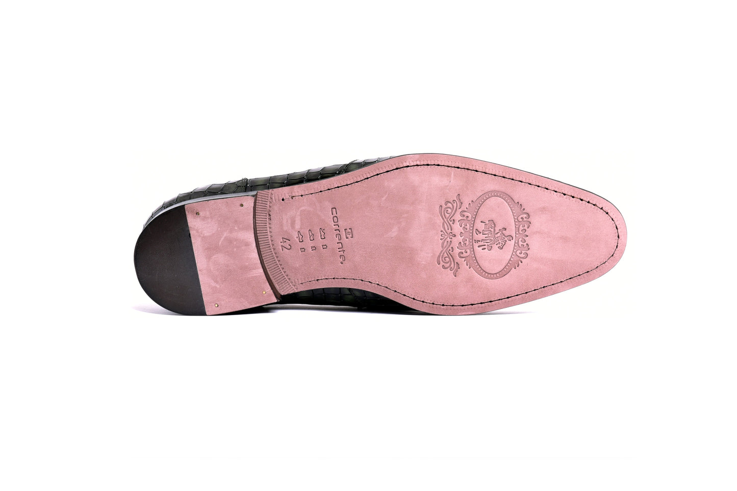 C01708-3470BC Croco Leather with Buckle-Green