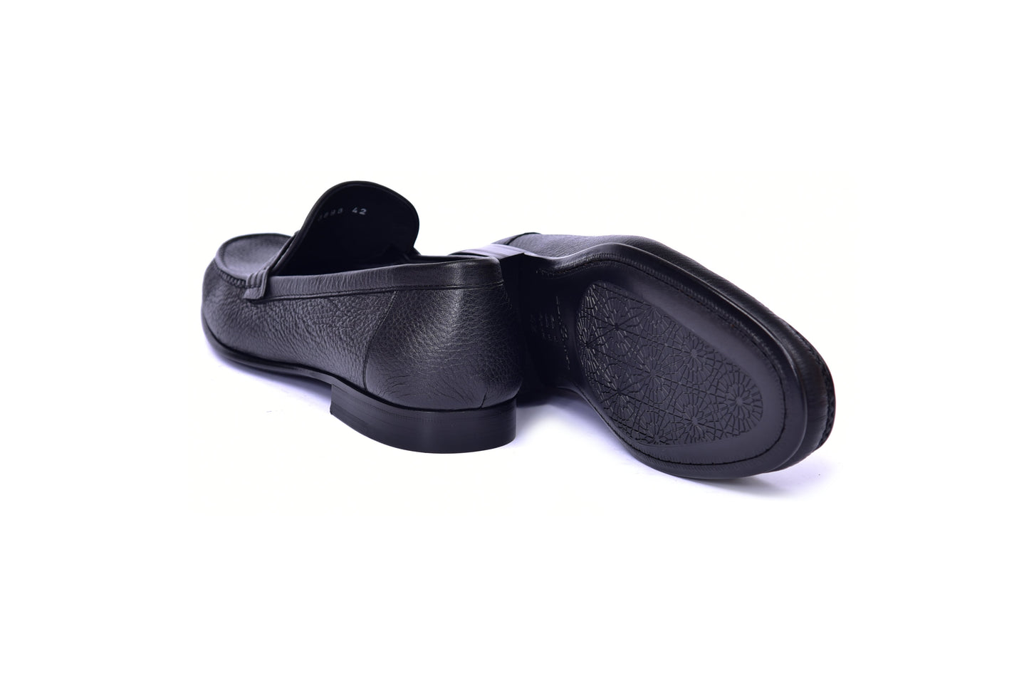 C0014059-3898 Hand-sewn deer skin  Loafer Black