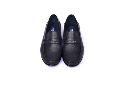 C0014059-3898 Hand-sewn deer skin  Loafer Black
