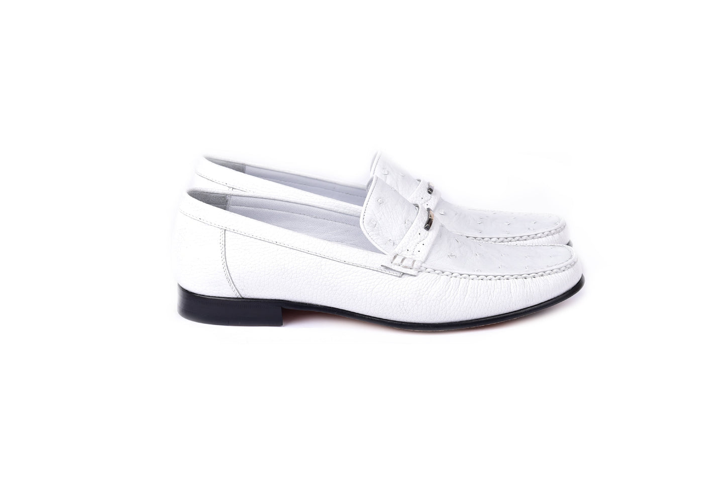 C0014053-3898Ost- Genuine Ostrich- White