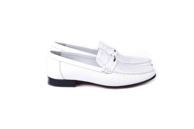 C0014053-3898Ost- Genuine Ostrich- White