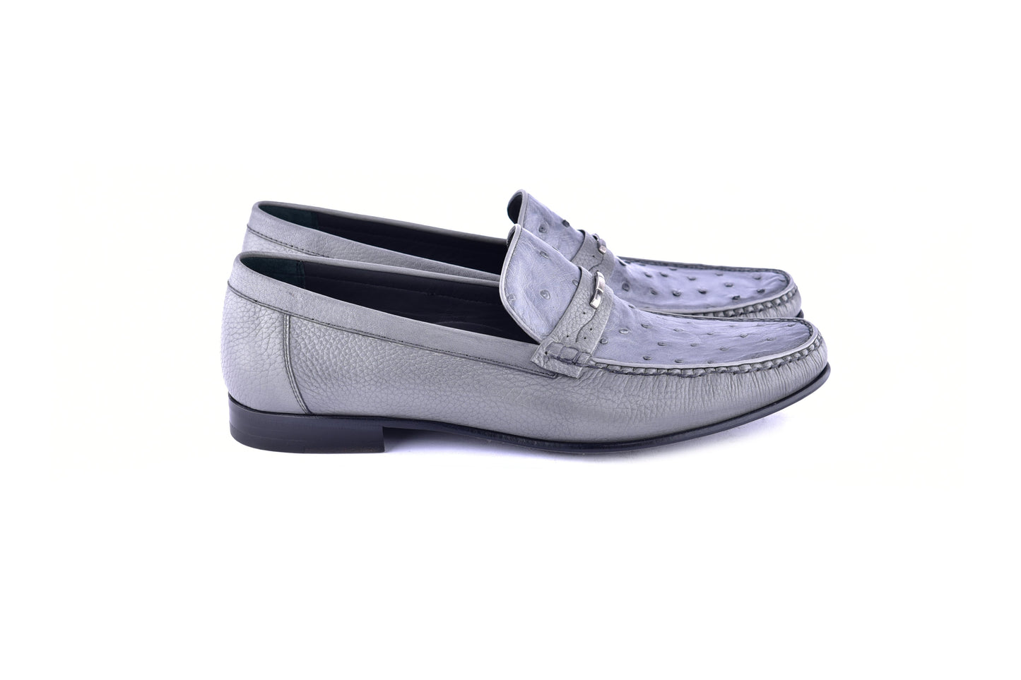 C0014051-3898Ost- Genuine Ostrich- Grey