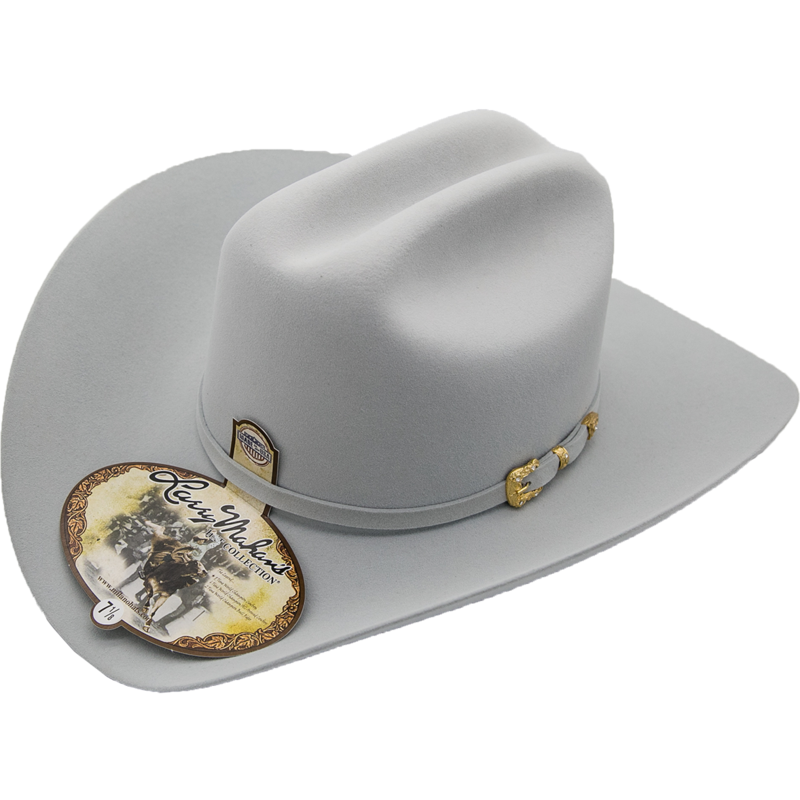 30x Larry Mahan Opulento Fur Felt Cowboy Hat Platinum 1   - from alligatorwarehouse.com