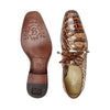 Mens Belvedere Alfred Alligator Derby Shoe in Caramel 2 MEN R08 TAN-M-09  - from alligatorwarehouse.com