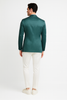 Men’s Teal Green Floral Jacquard Blazer – Slim Fit Tuxedo Jacket for Weddings, Proms, and Parties 2   - from alligatorwarehouse.com