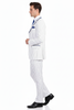 Men’s White and Royal Blue Pinstripe 3-Piece Suit – Classic Fit Blazer with Vest, Pants, and Tie 5   - from alligatorwarehouse.com