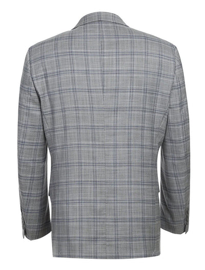 Lozano Collection - Men's 2 Piece Regular Fit Gray Plaid Suit 2 SO6293-23-CLASSICSUIT  - from alligatorwarehouse.com
