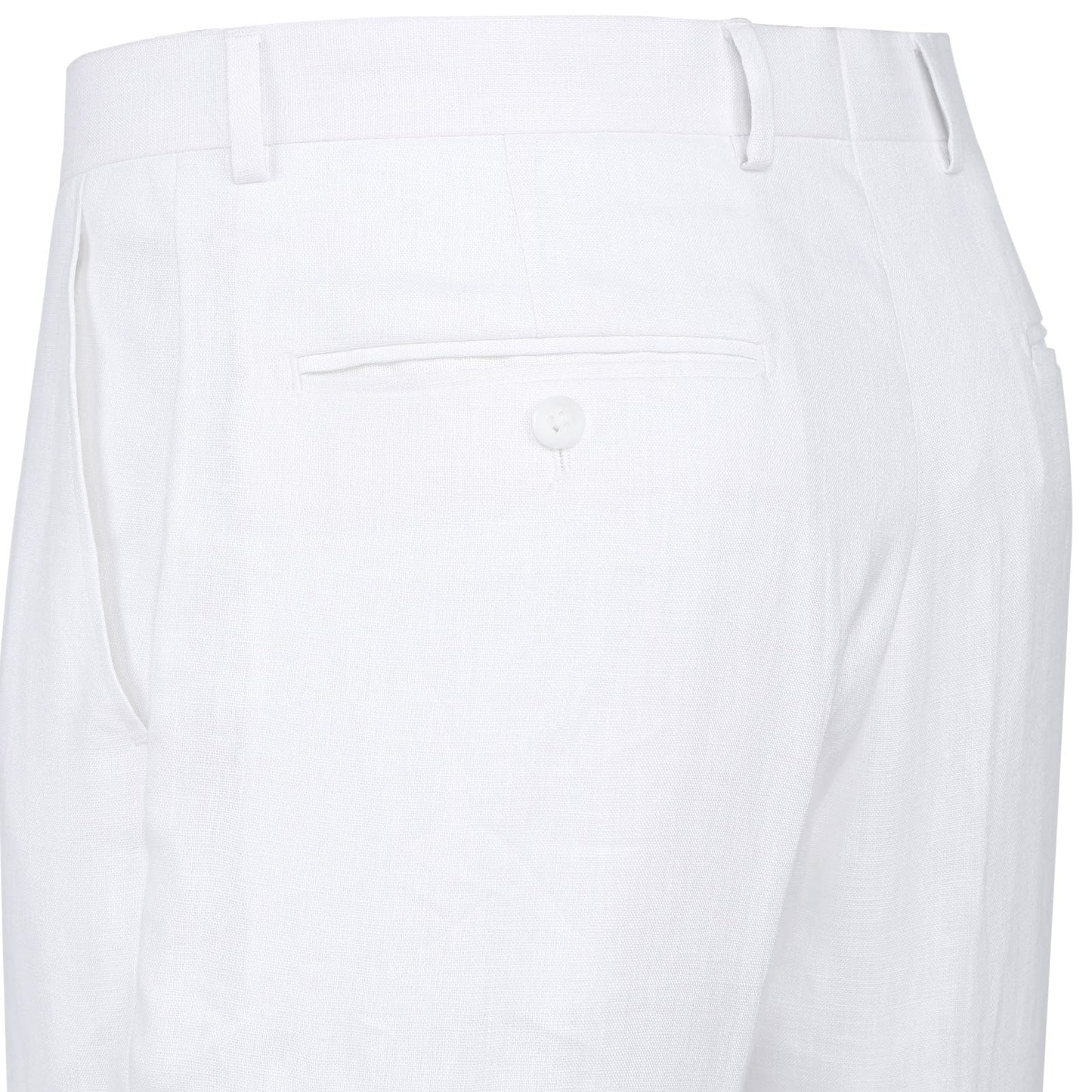 Linen Suit 2 Piece 2 Buttons Regular Fit In White