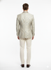 Men’s Champaign Silver and Cream Embroidered Luxury Blazer – Floral Pattern Wedding & Party Dinner Jacket in Light Tan Color 3   - from alligatorwarehouse.com