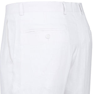 (38L, 44R, 46L) Regular Fit 2 Piece White Linen Suit