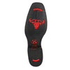 Men's King Exotic Square Toe Ostrich Boots Rubber Sole & Saddle Black (48160305) 2   - from alligatorwarehouse.com