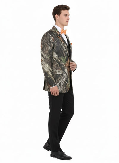 Mens Camo Sport Jacket - Camouflage Blazer - Camo Sport Coat in Green and Brown Color 3   - from alligatorwarehouse.com