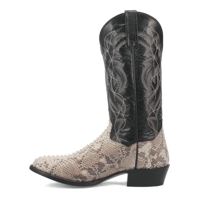 Dan Post Men's Manning Python Snakeskin Round Toe Boots - Natural 3 DP3036_7_D  - from alligatorwarehouse.com