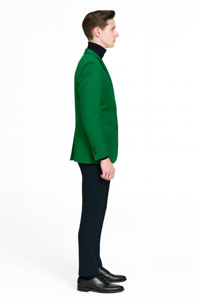 Mens Green Blazer – Stylish Casual and Formal Sport Coat for Parties, Weddings and Events in Emerald Green 3   - from alligatorwarehouse.com