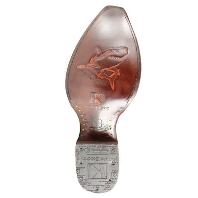 Men's King Exotic Snip Toe Sharkskin Boots Handcrafted Burnished Oryx (494RD0911) 2   - from alligatorwarehouse.com