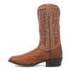 Dan Post Men's Tempe Full Quill Ostrich Round Toe Boots - Saddlebrown 3 DP2323_7_D  - from alligatorwarehouse.com