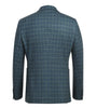 Half Canvas Slim Fit Blazer in Green Blue Check 3 SO6PS24-12_Riserva-JKT_40R  - from alligatorwarehouse.com
