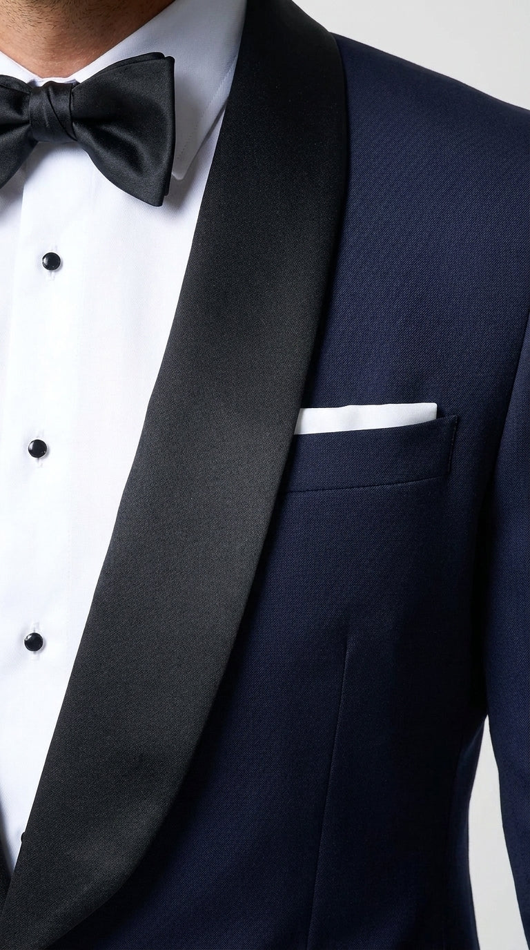 Men’s Father of the Bride Tuxedo Suit – Shawl Lapel Wedding Suit in Black, Navy or Hunter Green
