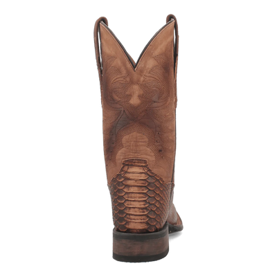 Dan Post Men's KA Python Print Leather Square Toe Boots - Brown 4 DP4526_7_D  - from alligatorwarehouse.com
