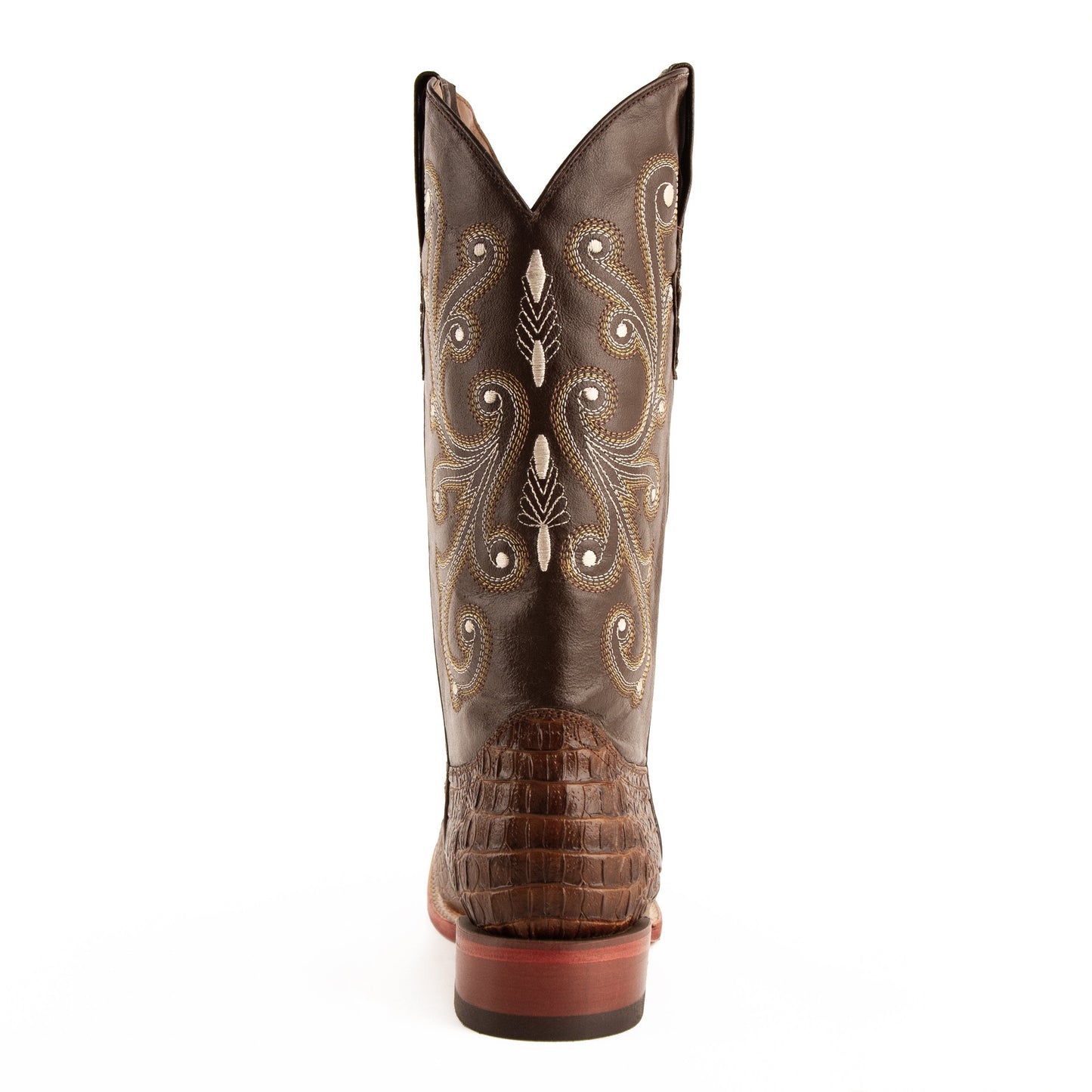 Mens Ferrini Stampede Crocodile Print Cowboy Boot in Brown