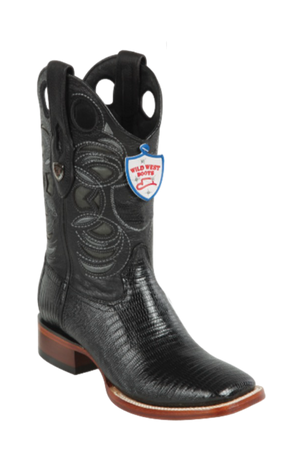 Wild West Botas de Armadillo Horma Rodeo Black